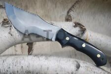 CUSTOM HANDMADE D2 TOOL STEEL G-10 MICARTA HUNTING TRACKER KNIFE WITH SHEATH picture