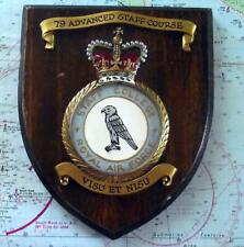 Vintage RAF Royal Air Force College Squadron Station Crest Shield Plaque b picture