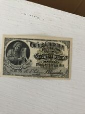 World’s Columbian Expo 1893 Chicago Handel Ticket Admit The Bearer picture