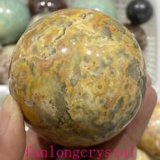 Wholesale 1pc Natural Crazy agate Ball Quartz Crystal Sphere Reiki Healing 55mm picture