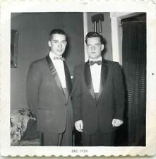 vintage Snapshot Two Close Young Men in Tuxedos Snapshot 1956 Gay Int picture
