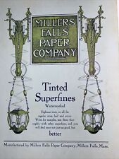 C 1910 Millers Falls Paper Massachusetts Artwork Poster Sign￼original picture