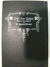 Lied Der Lieder Song Of Songs Of Bible Dr. Raphael Breuer 1923 Frankfurt Am Main picture