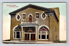 Big Rapids MI-Michigan, Colonial Theatre, Antique, Vintage c1912 Postcard picture