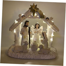 WANCHIY Nativity Sets Indoor- Nativity Set with LED String Lights, Nativity picture
