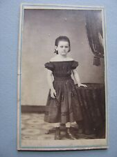 CDV CIVIL WAR ERA PHOTO OF YOUNG GIRL - PLATTEVILLE WISCONSIN ADORABLE ANTIQUE picture