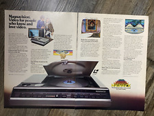 1981 Magnavox magnavision video 2 Page Ad Advertisement picture