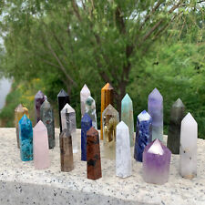 21pcs Natural crystal tower quartz obelisk crystal WAND point healing random picture