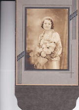 VINTAGE PHOTOGRAPH. Circa 1930s? Girl With Flowers picture