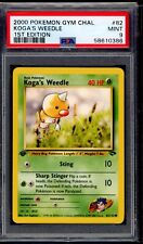 PSA 9 Koga's Weedle 2000 Pokemon Card 82/132 1st Edition Gym Challenge picture
