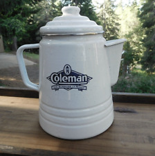 Vintage Coleman Enamelware Coffee Pot Decorative Use Only picture