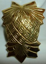 VINTAGE SOLID BRASS PINEAPPLE NAPKIN RING SET OF 4 C picture