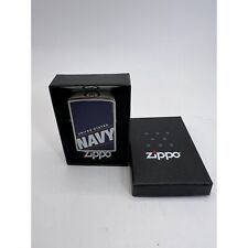 Zippo Military Navy, Blue Pocket Lighter 24813, Never Used, Box picture