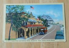 Vtg. 1940's Linen Postcard Brownsville Texas U.S. Custom House & Gateway Bridge picture