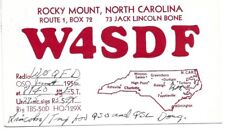QSL 1956 Rocky Mount North Carolina   radio card picture