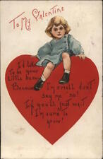 Valentine/Hearts 1909 TO MY VALENTINE Postcard 1c stamp Vintage Post Card picture