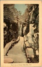 White Mountains Franconia Notch Flume Frozen in Winter New Hampshire NH Postcard picture