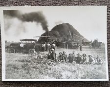 Threshing Sedgwick County WW1 Era Case Engine 15-45 HP  Rare vintage Photo picture