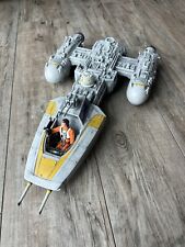 Vintage Lucasfilm Star Wars Y-Wing Fighter Ship 1999 With Pilot Figure picture