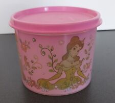 TUPPERWARE DISNEY PRINCESSES SMALL ROUND CONTAINER WITH PINK LID SEAL 4623B picture