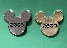 Disney Two Applause Mickey Unlimited Pins 1 Silver & 1 Gold 2000 Mickey Head 895 picture
