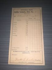 1896 SCHOOL -REPORT Card- Alma A. Taylor. Pittsfield Maine. picture