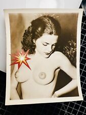Vintage 50’s Girl Pretty Bosom PIN UP Risque Nude Original B&W Girlie Photo #89 picture