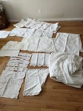 Huge VTG Mostly Imperial Elegance Cut Embroidered Linens For Repurpose 20 Lb+ picture