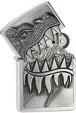 Zippo Windproof Fire Breathing Dragon Lighter, 28969, New In Velour Box picture