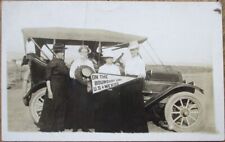 Women, Car Automobile at US Mexico Border 1915 AZO Realphoto Postcard, Rppc picture