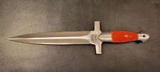 Badass Blades Handmade D2 Steel Hunting Dagger Knife Orange Resin Handle- BA477 picture