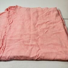 vintage linen tablecloth rectangle pink flowers damask 92x50 mcm retro boho picture