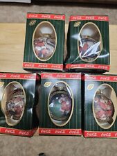 1995 Coca Cola Christmas Ornament Bulbs Reproductions Lot of 5 '47  '51 '60-'62 picture