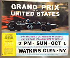 F1 Grand Prix of the United States Watkins Glen Poster Vintage 1967 Jack Brabham picture