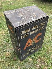 Vintage AC Spark Plugs Metal Advertising Cabinet Display Case / Box / Sign picture