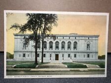 Detroit Public Library, Detroit, Michigan, 1942 USA Posted Postcard picture