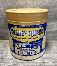 Vintage Dairy Queen Lincoln Nebraska One Pint Ice Cream Container 1940s 1950s picture