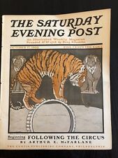 Illustrated  Saturday Evening Post October 17th 1903 Circus C. L. Bull Cover Art picture