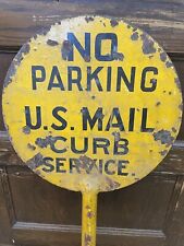 Outstanding Rare Vintage Antique 1940’s US Mail Curbside Lollipop Sign picture