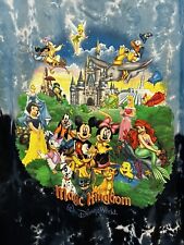 Vintage Disney T Shirt  Adult 2XL Blue Tie Dye Magic Kingdom Cartoon Pristine picture