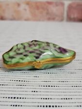 Artoria Peint Main Limoges Oyster Trinket Box With Pearl. Rare picture