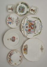Set 8 Vintage British Monarchy Souvenir Memorabilia Fine Porcelain Decor Plates picture