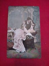 Victorian German Hand Colored Romance Post Card Unposted picture