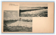 c1900s New and Old Dam, Greetings from Holyoke Massachusetts MA PMC Postcard picture