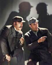 Basil Rathbone & Nigel Bruce Sherlock Holmes 8x10 RARE COLOR Photo 602 picture