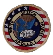 Vintage NASA Apollo 1 White Grissom Chaffee Space Mission Patch Round picture