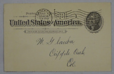 1897 US Postal Card 1c Black Jefferson Standard Rubber Corp Brockton MA picture
