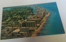 Vintage FLORIDA postcard Air View of  Miami Beach old hotels & condos 1975 picture