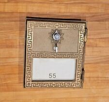 Vintage 1950-60’s Brass US Post Office Mail Box Doors Combination Lock USPS  picture