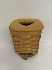 Royce Craft Tissue Basket 1997 & Wooden Heart Shape Lid Ohio Made picture